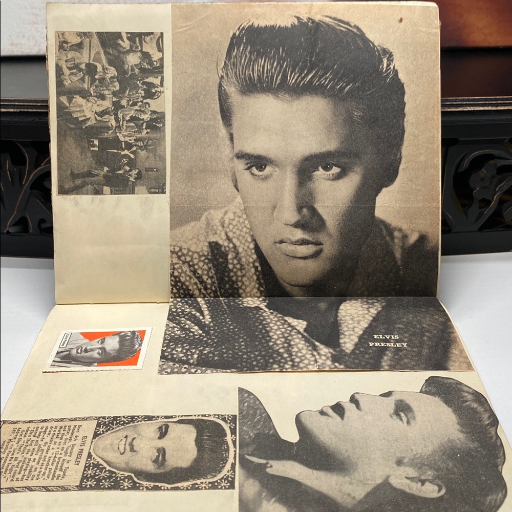 Elvis Presley Scrapbook 75 Pages Newspaper Magazine Clippings Photos Early Years
